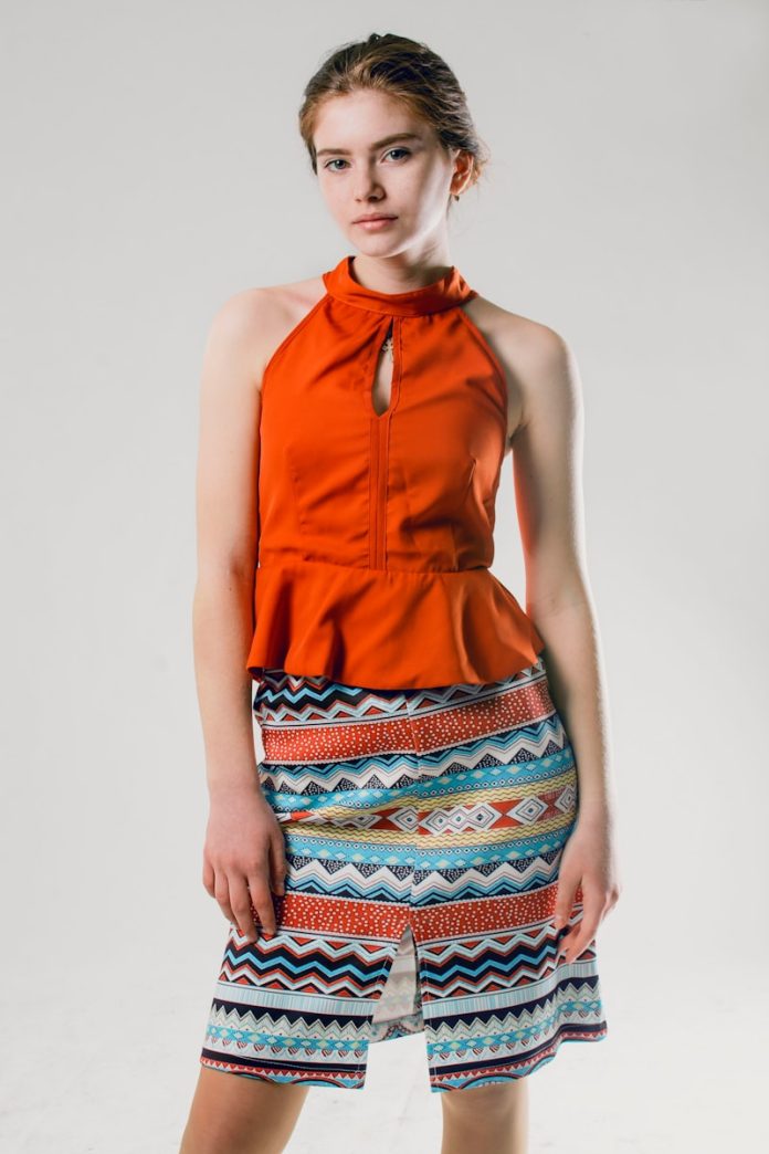 a woman wearing a dress